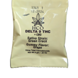 20 Packets: THC Gummies- Sativa Green Crack Strain 10mg: