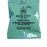 12 Packs: THC Dark Chocolate 54.5%: Hybrid Strain 15mg