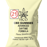 Moderate THC Hemp (MTH) High Potency Daytime CBD Gummies Bag (15ct, 269mg of Cannabinoids Per Packet)
