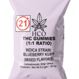 Moderate THC Hemp (MTH) THC Gummy (1:1 Ratio Cannabinoid Blend)