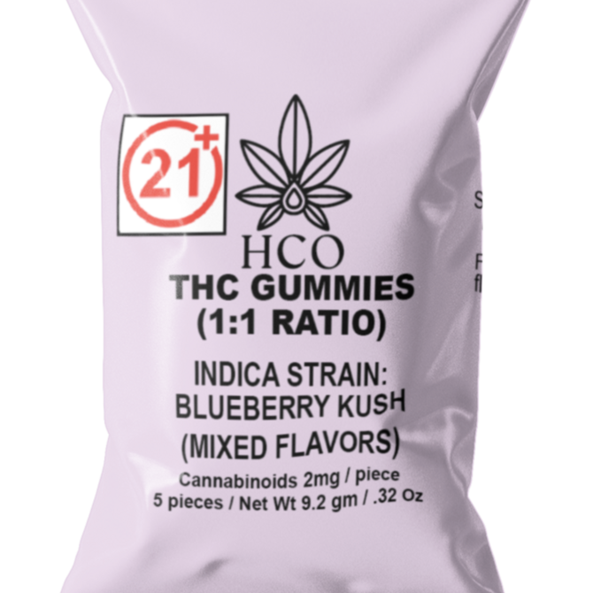 Moderate THC Hemp (MTH) THC Gummy (1:1 Ratio Cannabinoid Blend)