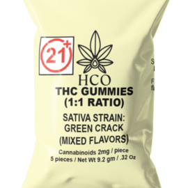 Moderate THC Hemp (MTH) THC Gummies (1:1 Ratio Blend)