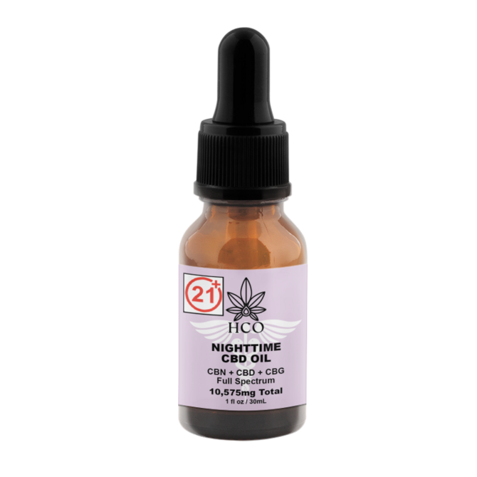 Moderate THC Hemp (MTH) CBD Oil - Nighttime: Sleep, Anxiety, Inflammation 10,575mg per bottle