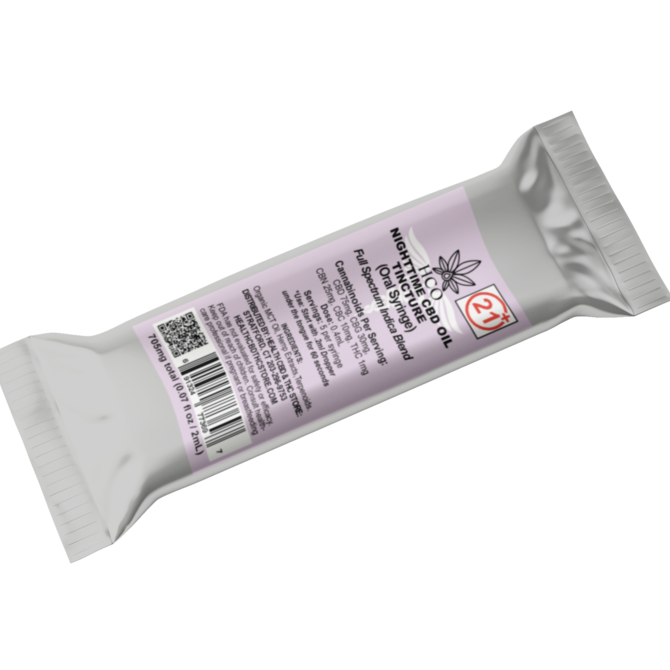 Moderate THC Hemp (MTH) CBD Oil - Nighttime: 2 mL Syringe 705mg