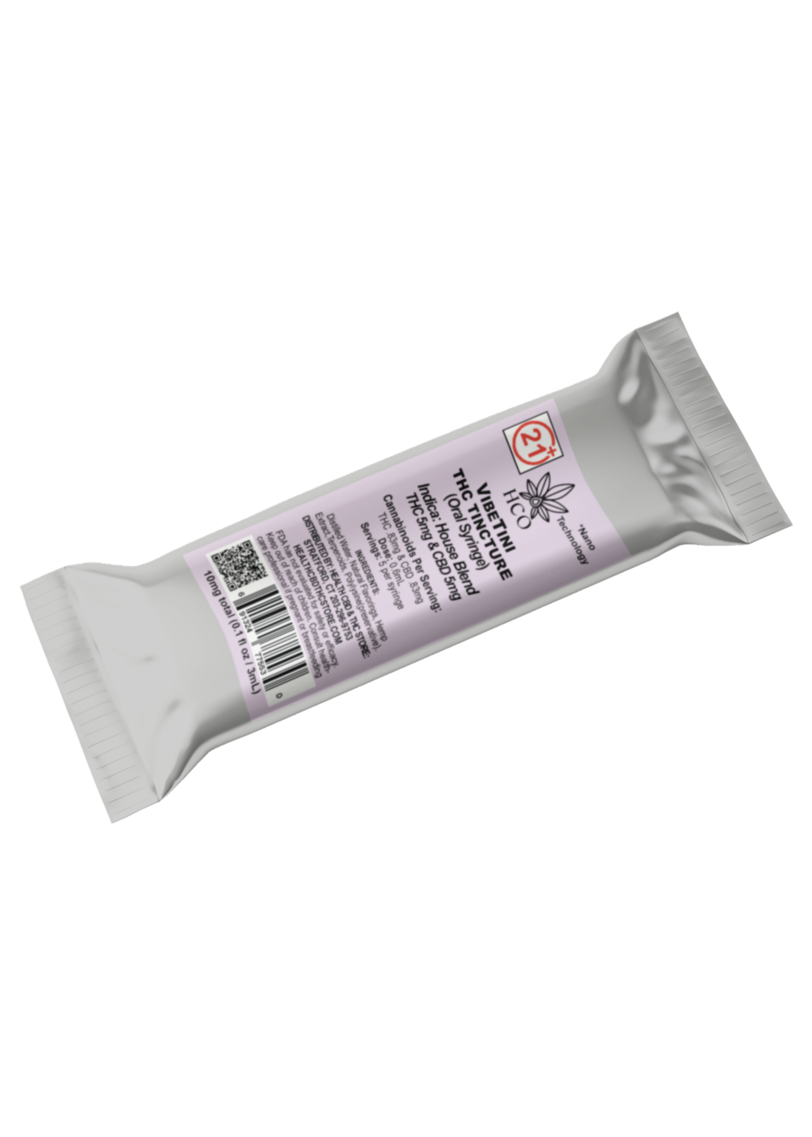 Moderate THC Hemp (MTH) VibeTini: THC Water Soluble Nano Tincture