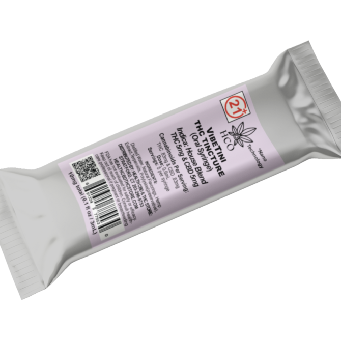 Moderate THC Hemp (MTH) VibeTini: THC Water Soluble Nano Tincture