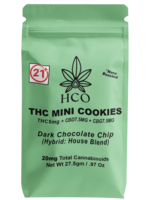 Moderate THC Hemp (MTH) THC Mini Chocolate Cookies (Hybrid Strain)