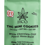 Moderate THC Hemp (MTH) THC Mini Chocolate Cookies - 5pieces, 20mg per packets (Hybrid Strain)
