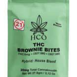 Moderate THC Hemp (MTH) THC Chocolate Brownie Bites: Hybrid Strain  (10mg intensity ea. THC Packet)