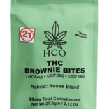 Moderate THC Hemp (MTH) THC Chocolate Brownie Bites: Hybrid Strain  (10mg intensity ea. THC Packet)