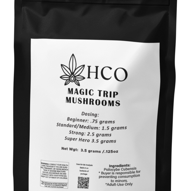 Moderate THC Hemp (MTH) Magic Trip Mushrooms (100% Legal)