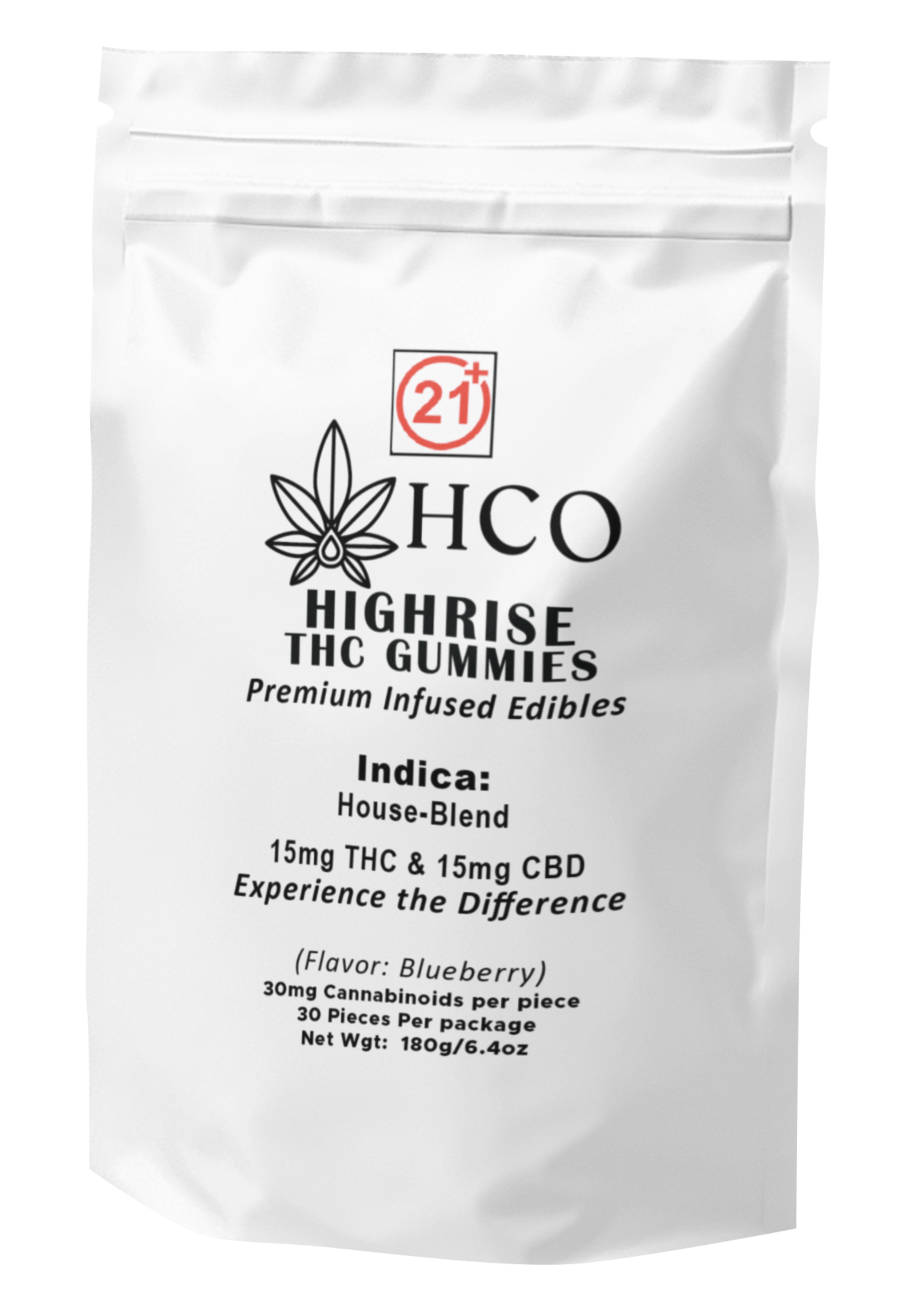 THC Gummies: 'HIGHRISE' Indica - 15mg