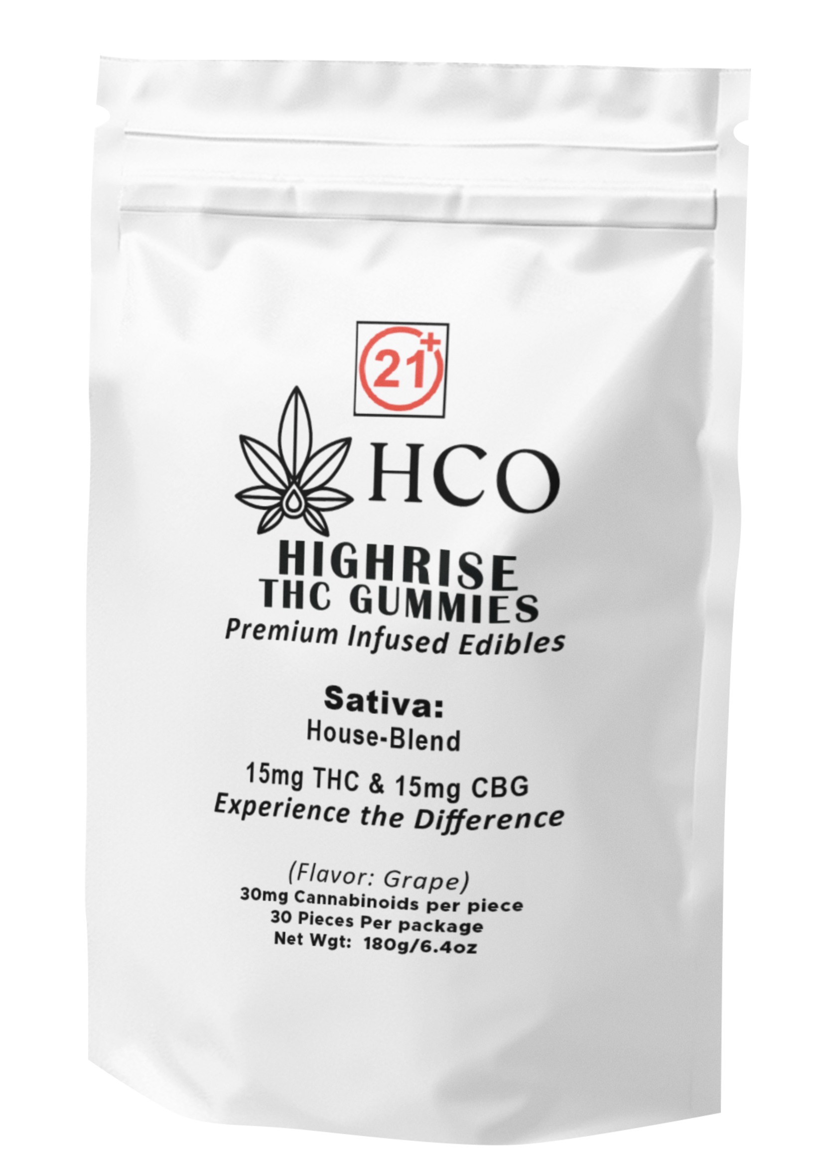 THC Gummies: 'HIGHRISE' Sativa - 15mg