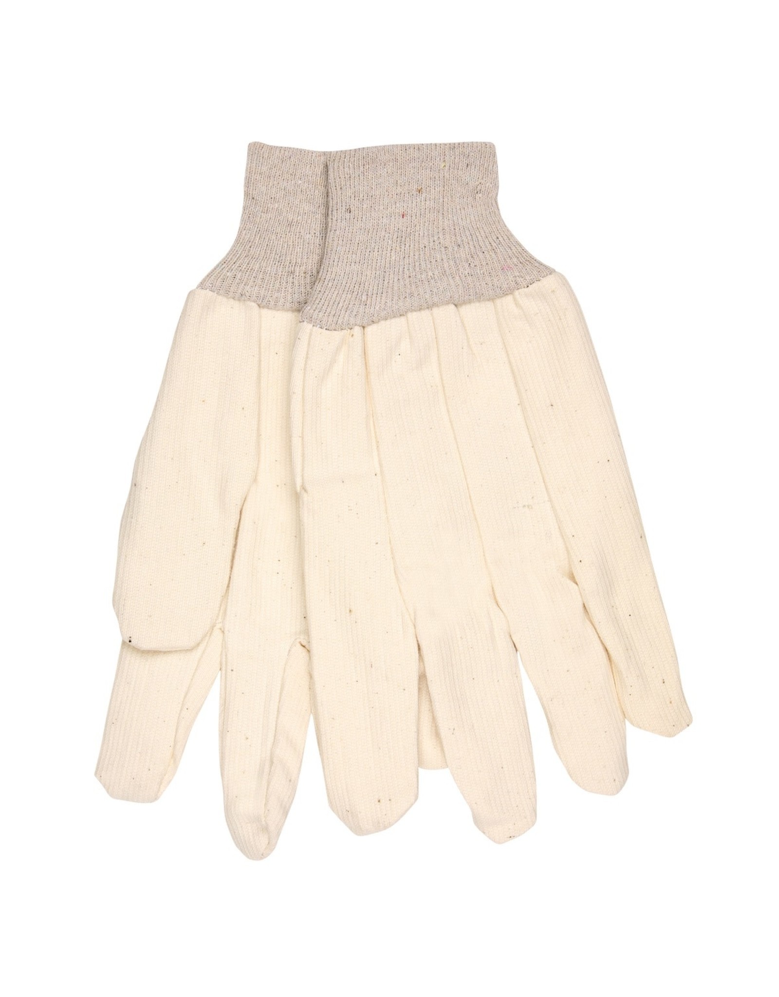 MCR Safety 10 oz 100% Cotton Corded Canvas Glove, Clute Pattern, Knit Wrist and Wing Thumb per 12