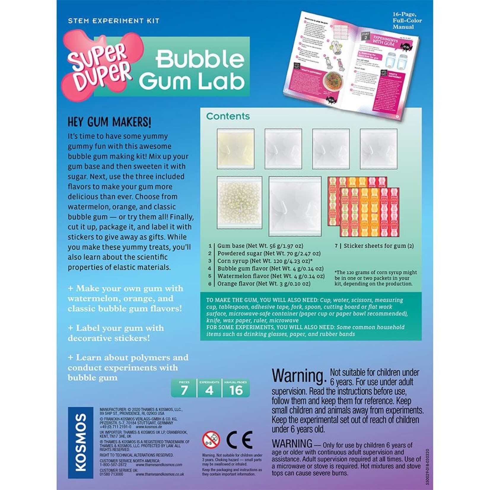 THAMES & KOSMOS Super Duper Bubble Gum Lab