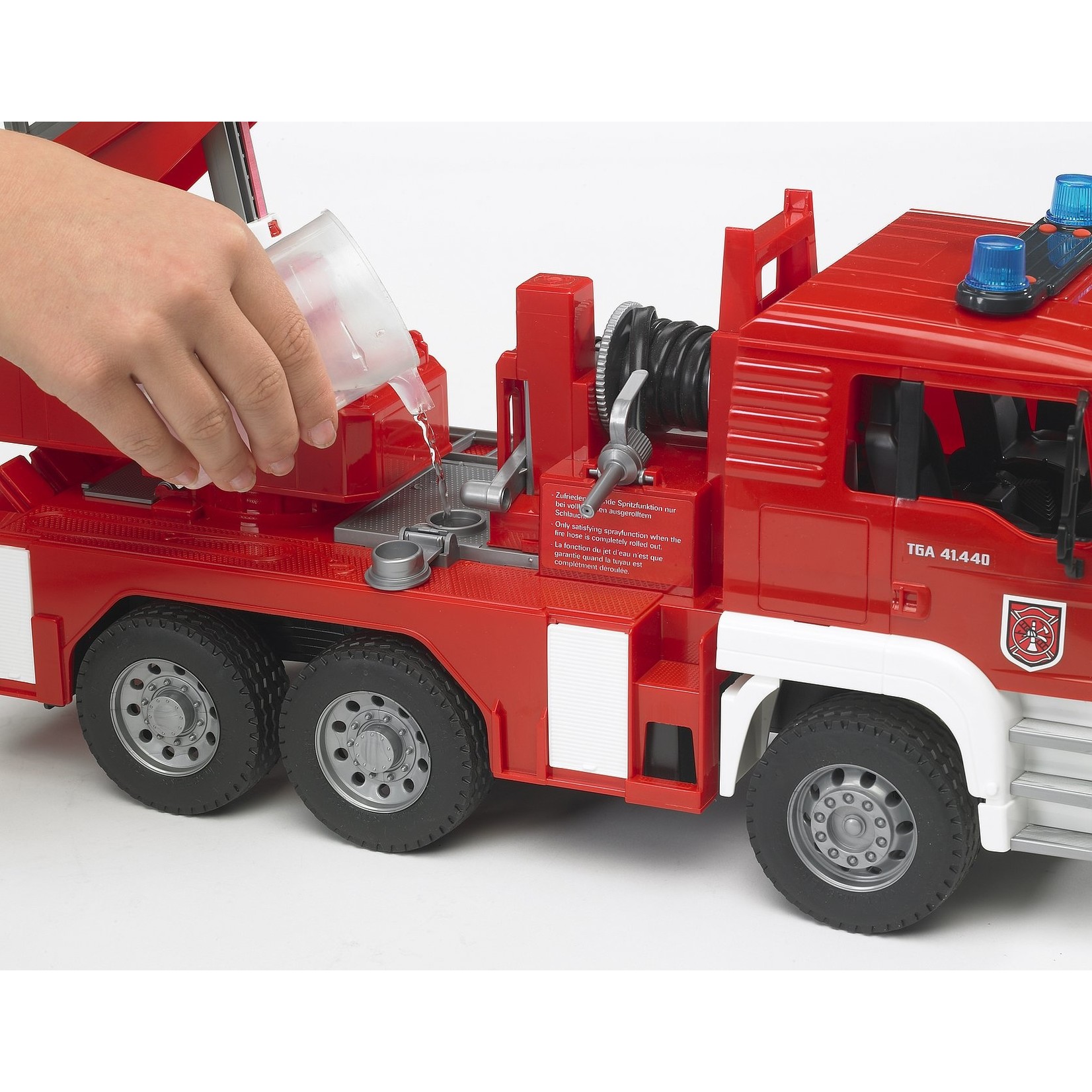 BRUDER Man Fire Engine With Water Pump With Light/Sound M