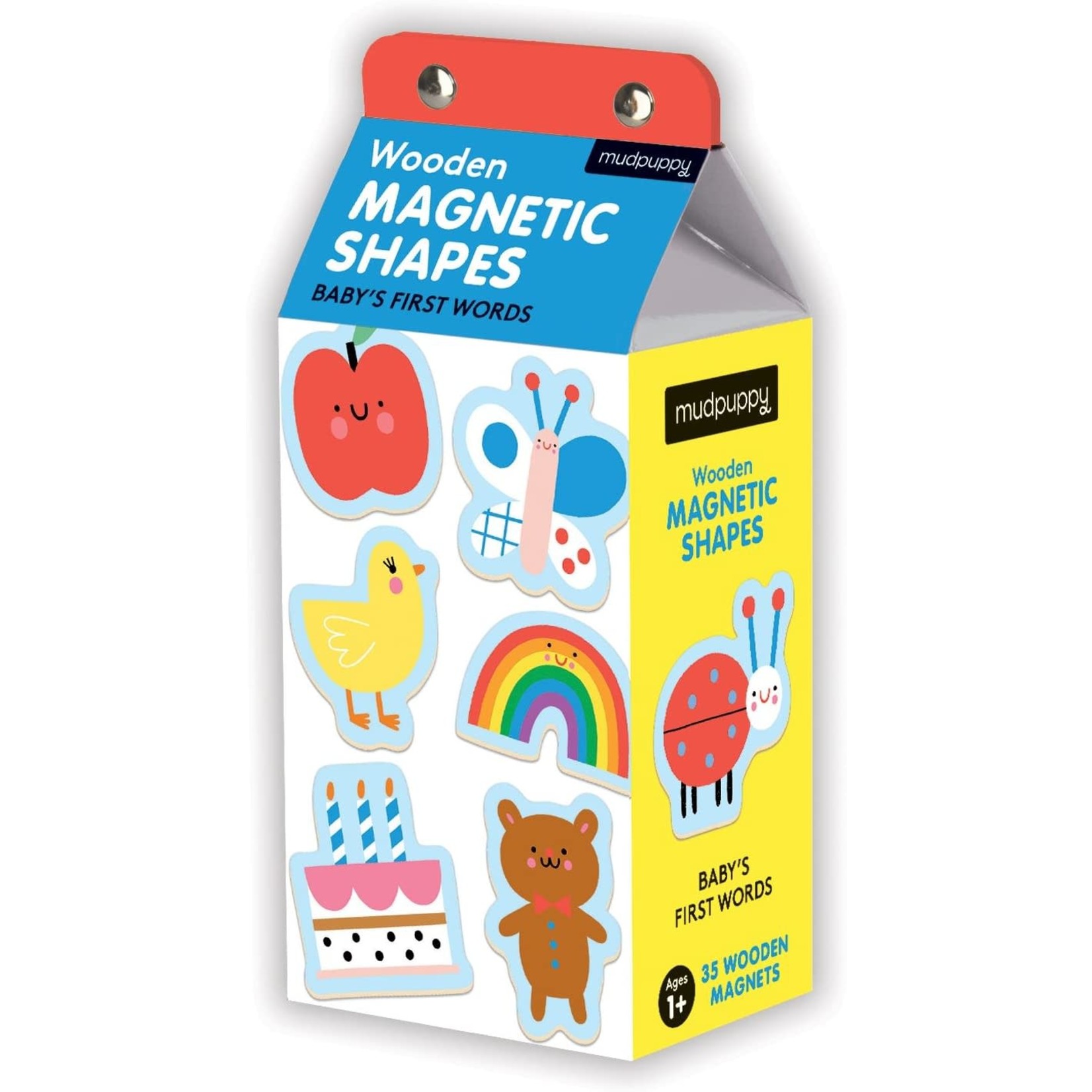 MUDPUPPY MAGNETIC WOODEN SHAPES BABY'S FIRST WORDS