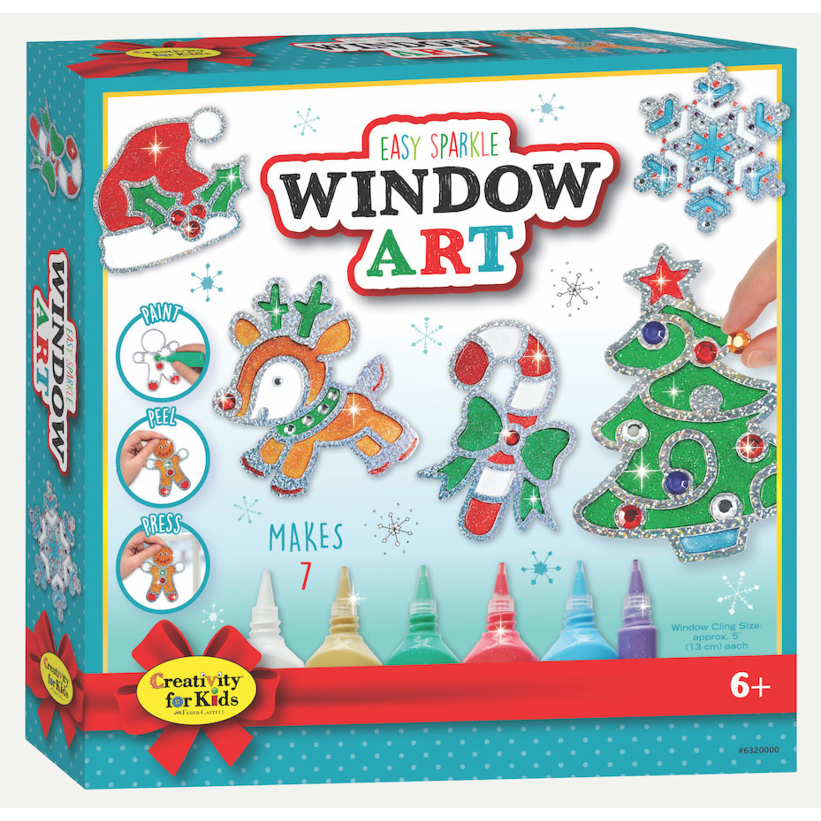 CREATIVITY FOR KIDS HOLIDAY SPARKLE WINDOW ART