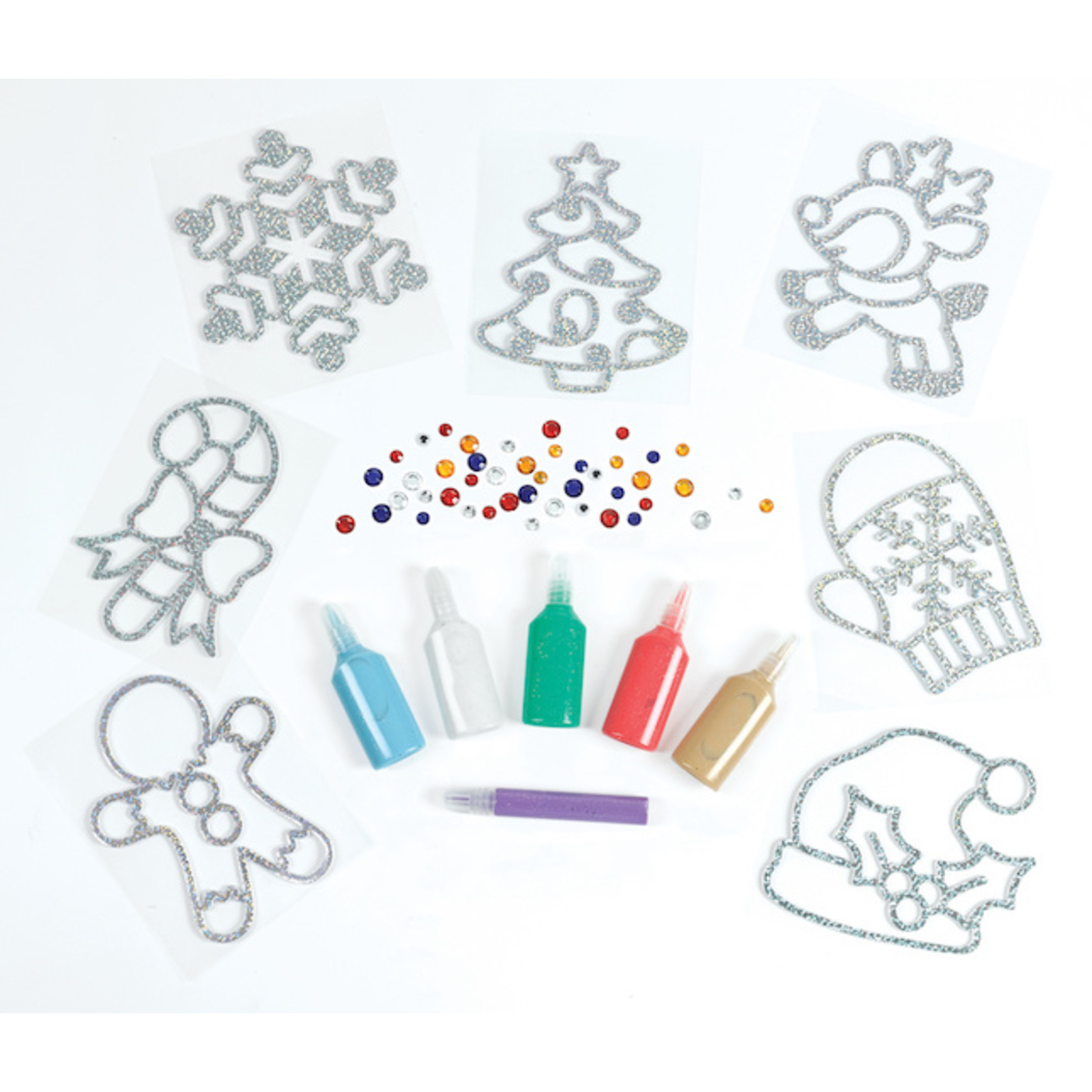 CREATIVITY FOR KIDS HOLIDAY SPARKLE WINDOW ART