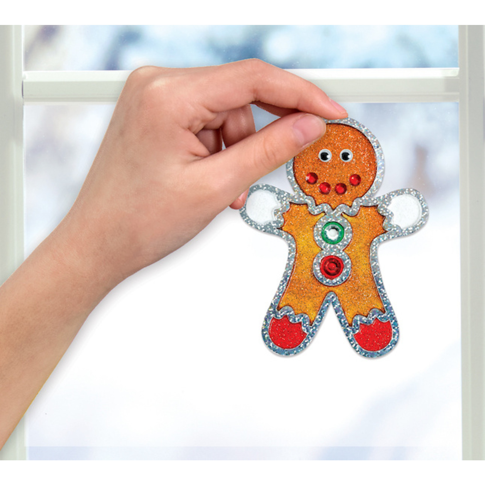 CREATIVITY FOR KIDS HOLIDAY SPARKLE WINDOW ART