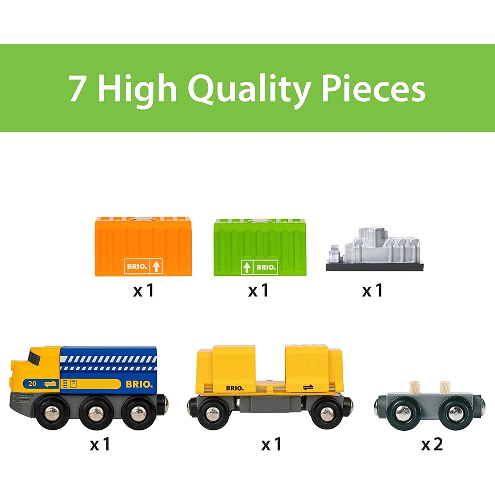 BRIO THREE WAGON CARGO TRAIN