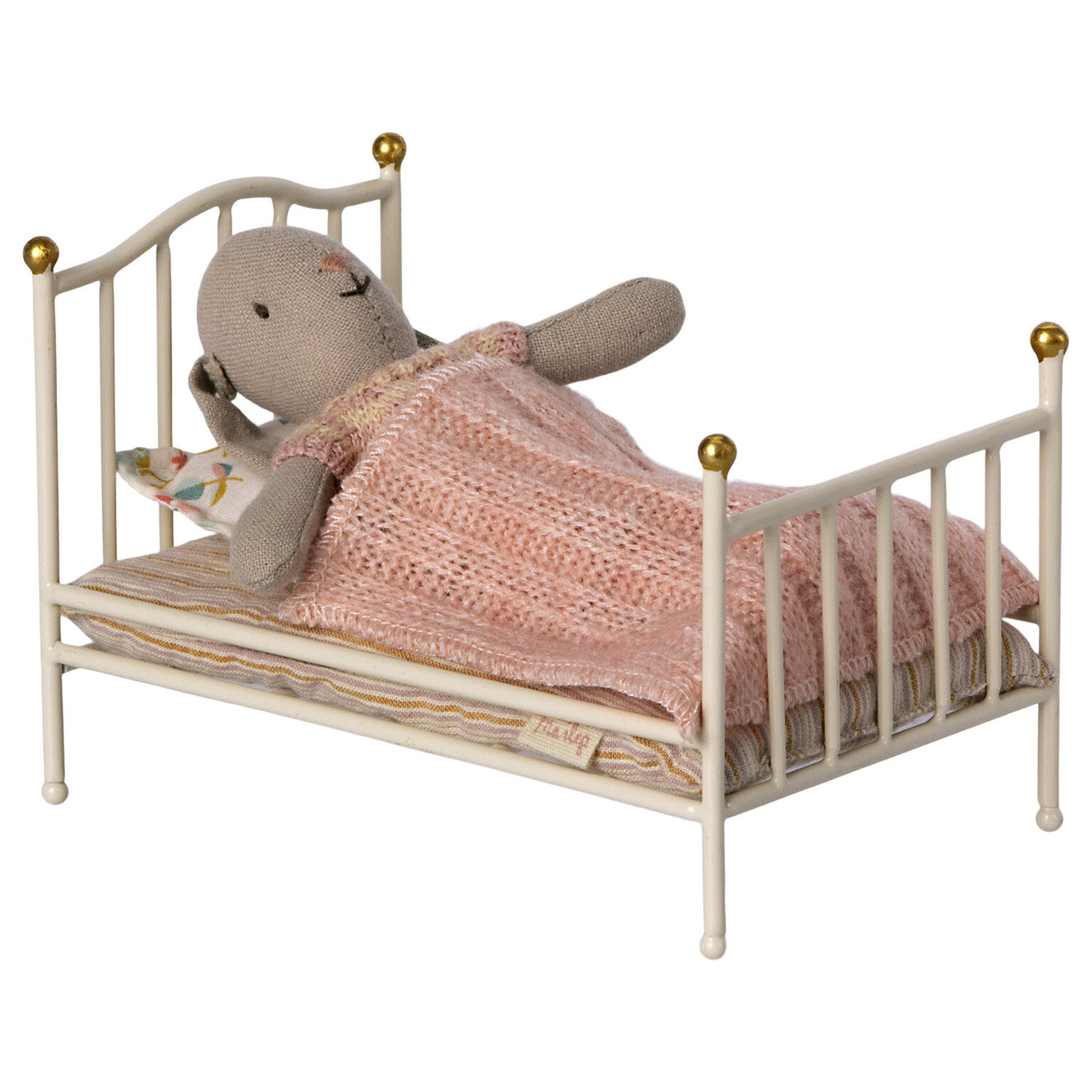 MAILEG VINTAGE BED, MOUSE | OFF-WHITE