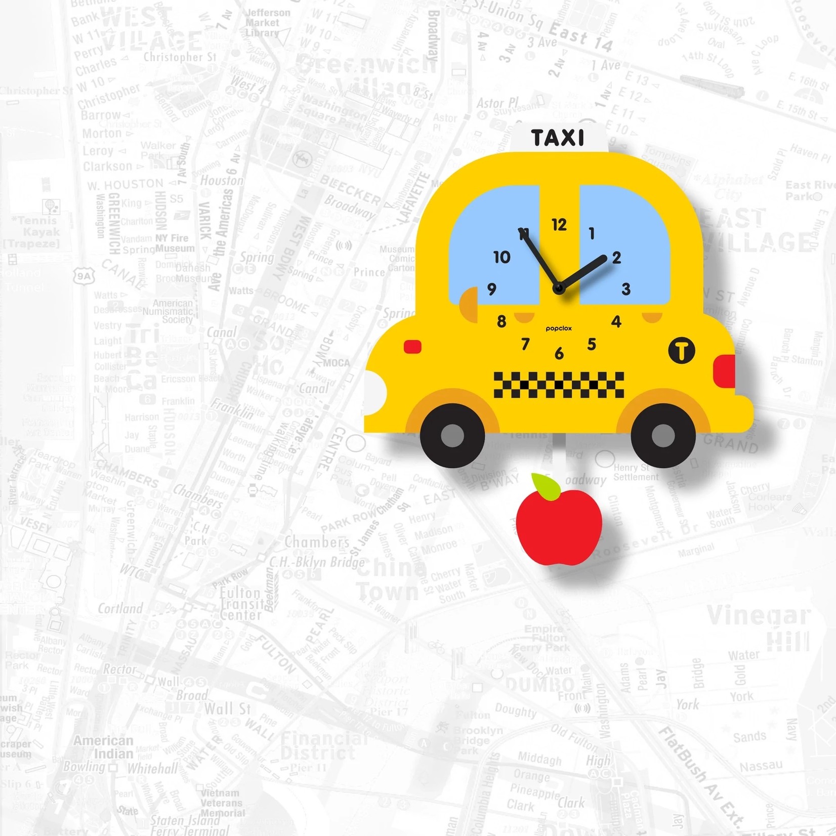 MODERN MOOSE CLOCK TAXI