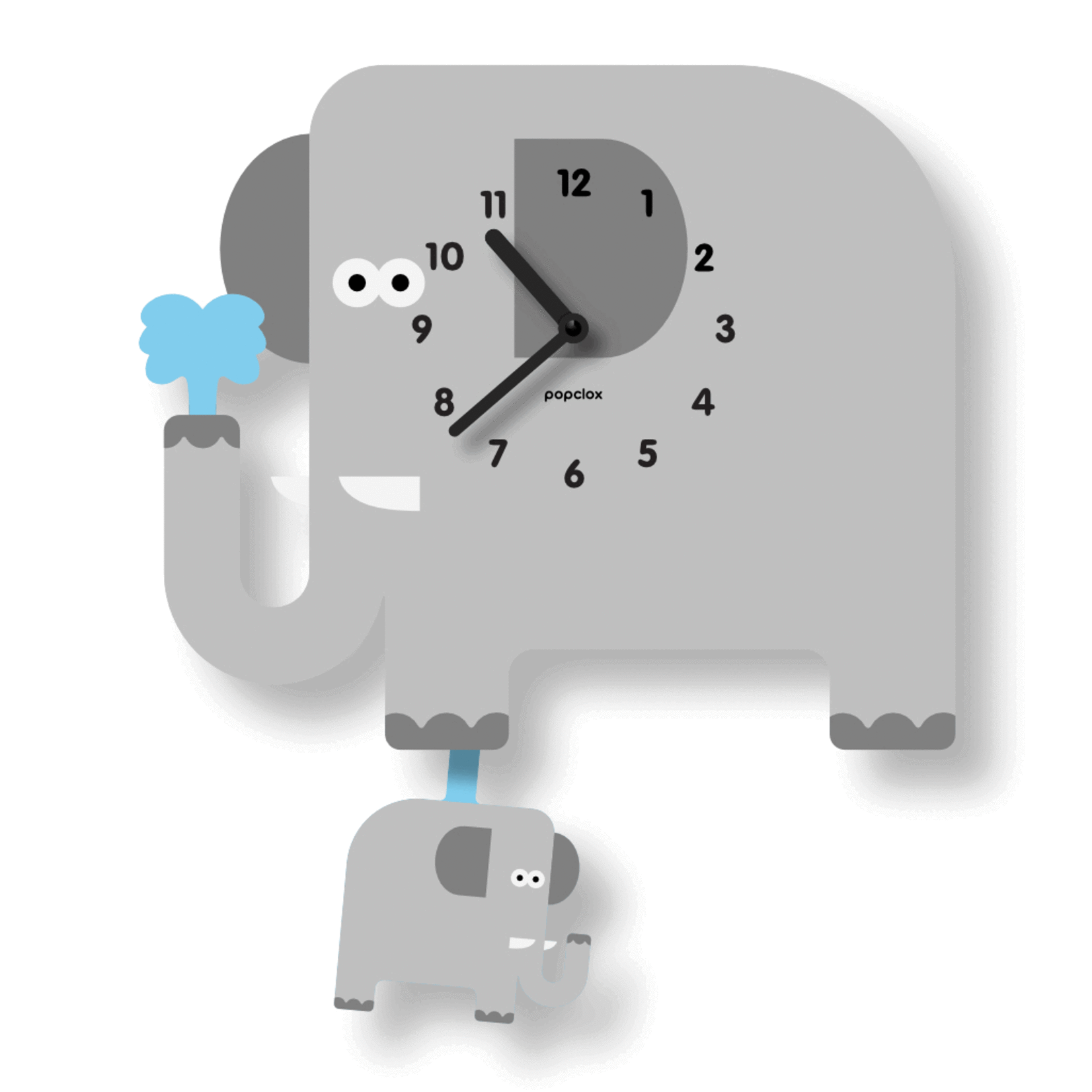MODERN MOOSE CLOCK HIPPO