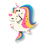MODERN MOOSE CLOCK UNICORN