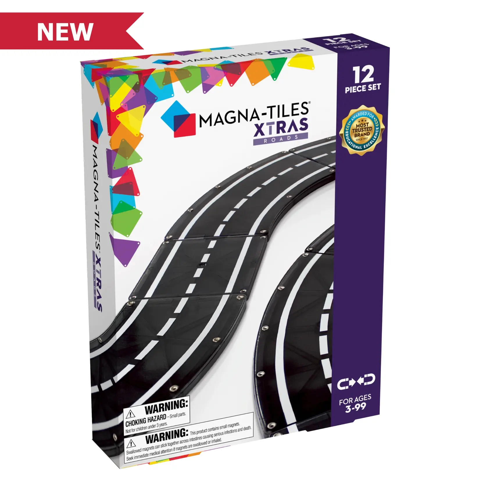 MAGNA-TILES XTRAS: ROADS 12 PIECE SET