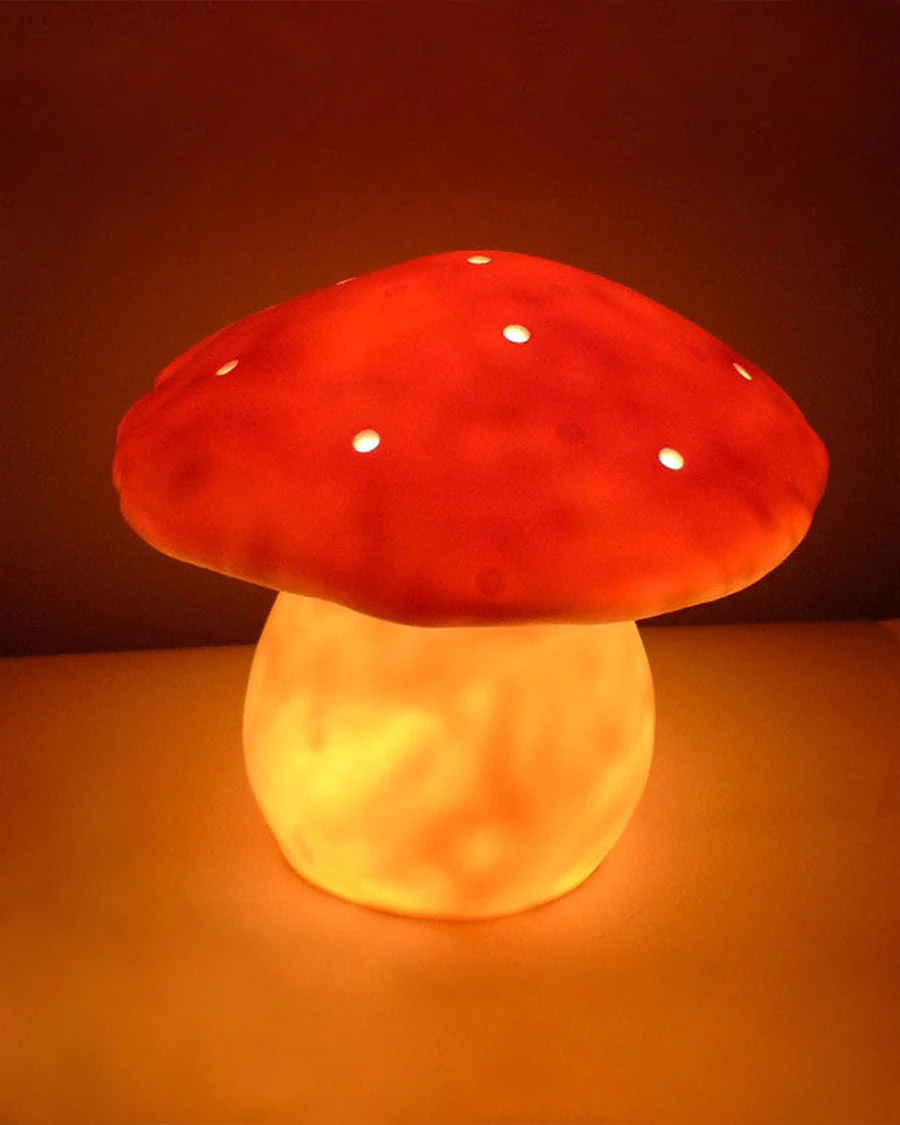 EGMONT LAMP MEDIUM MUSHROOM RED W/ PLUG Land Of Oz Toys and Gifts