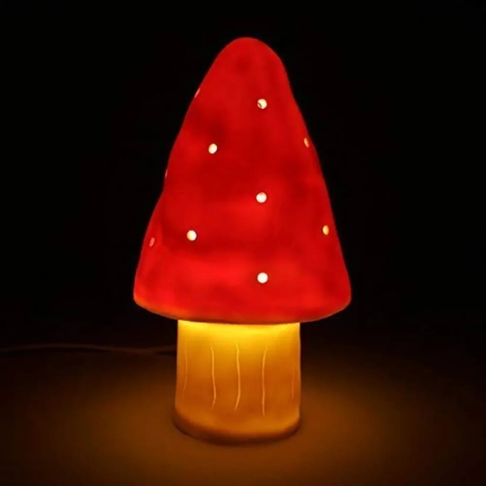 EGMONT SMALL MUSHROOM RED LAMP W/ PLUG