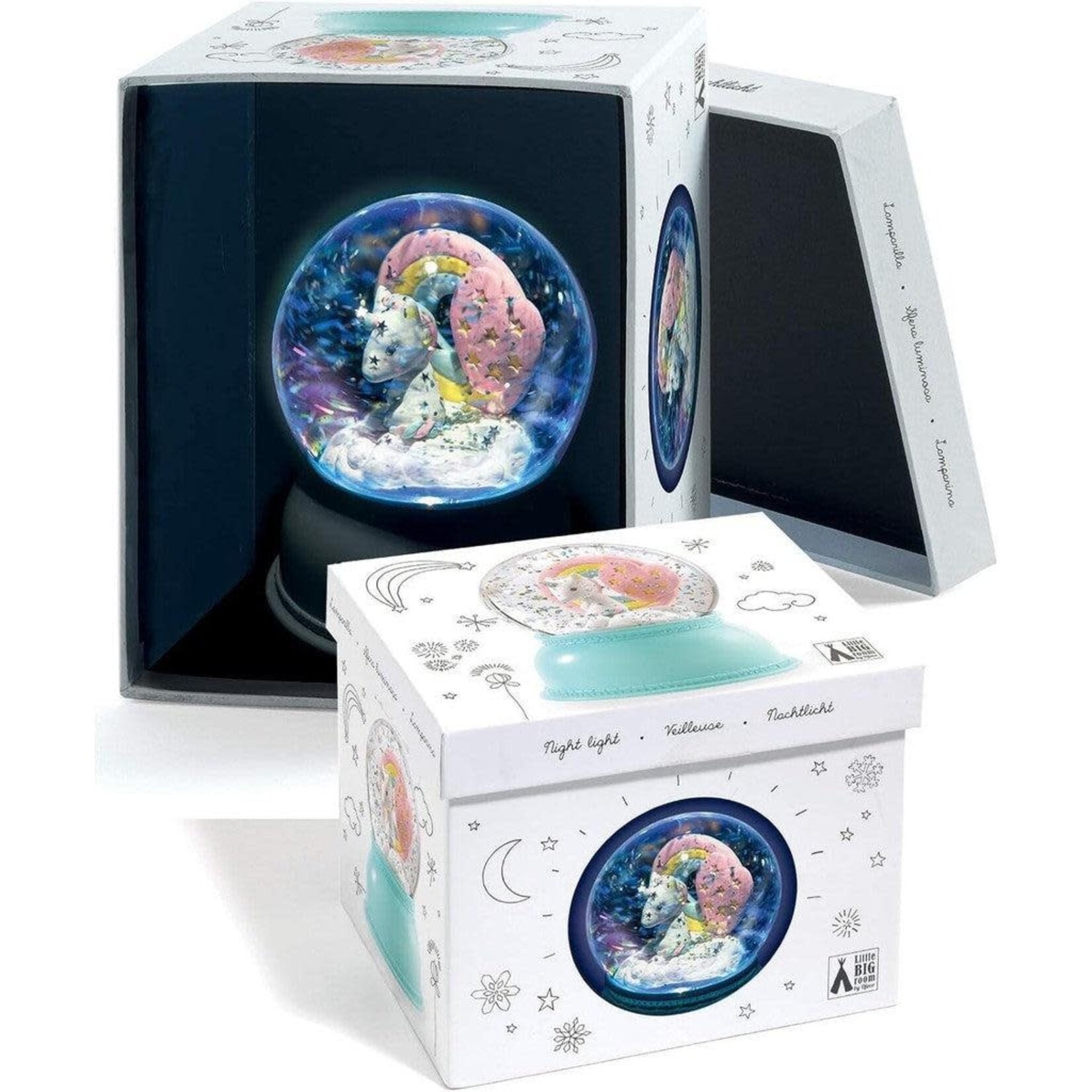 DJECO Snowglobe Nightlights Unicorn