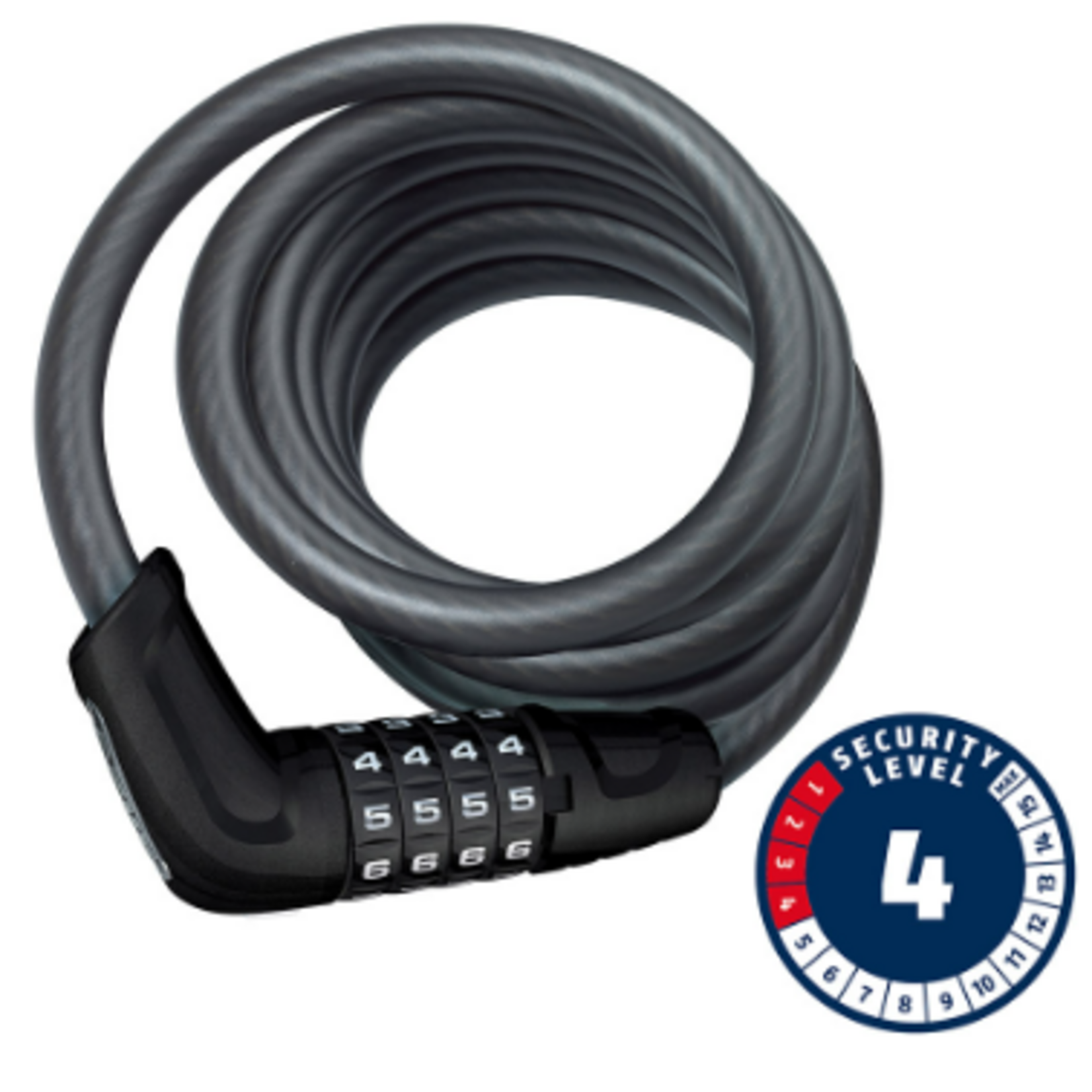 Abus Câble avec serrure à combinaison à 4 chiffres Tresor 6512C 12mm x 180cm