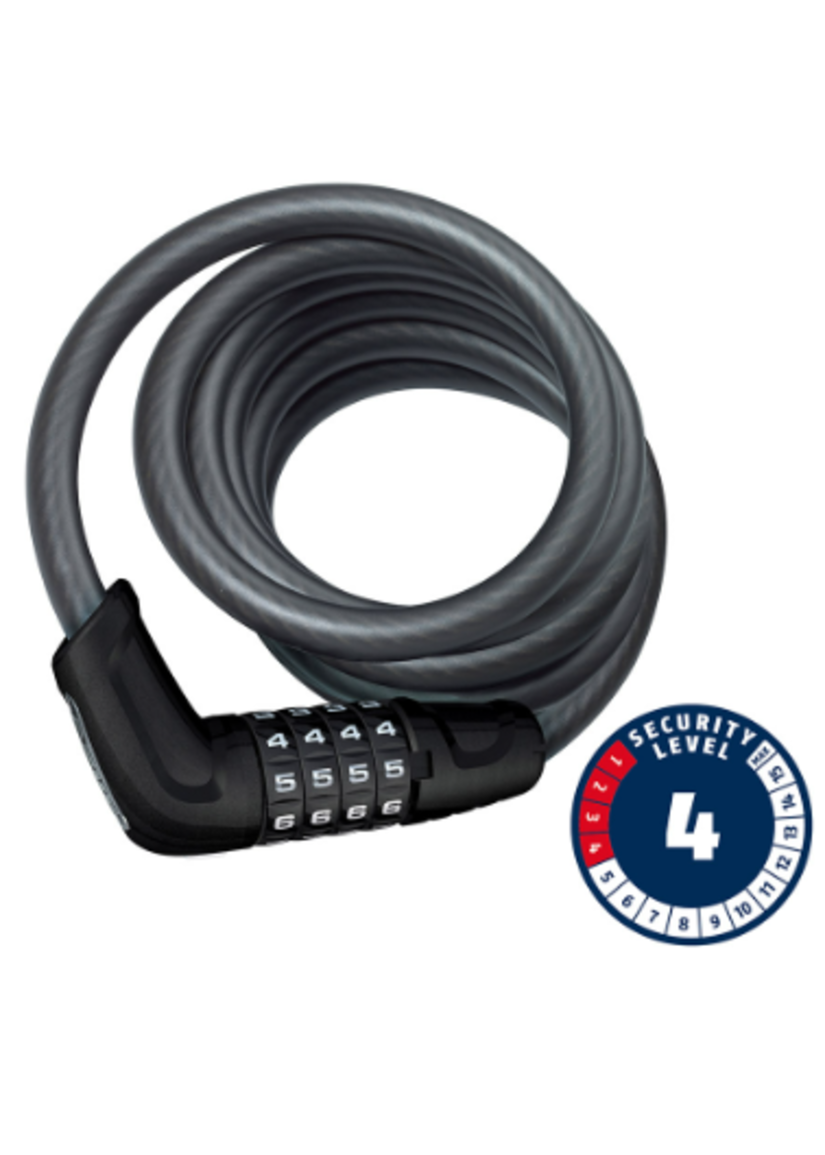 Abus Câble avec serrure à combinaison à 4 chiffres Tresor 6512C 12mm x 180cm