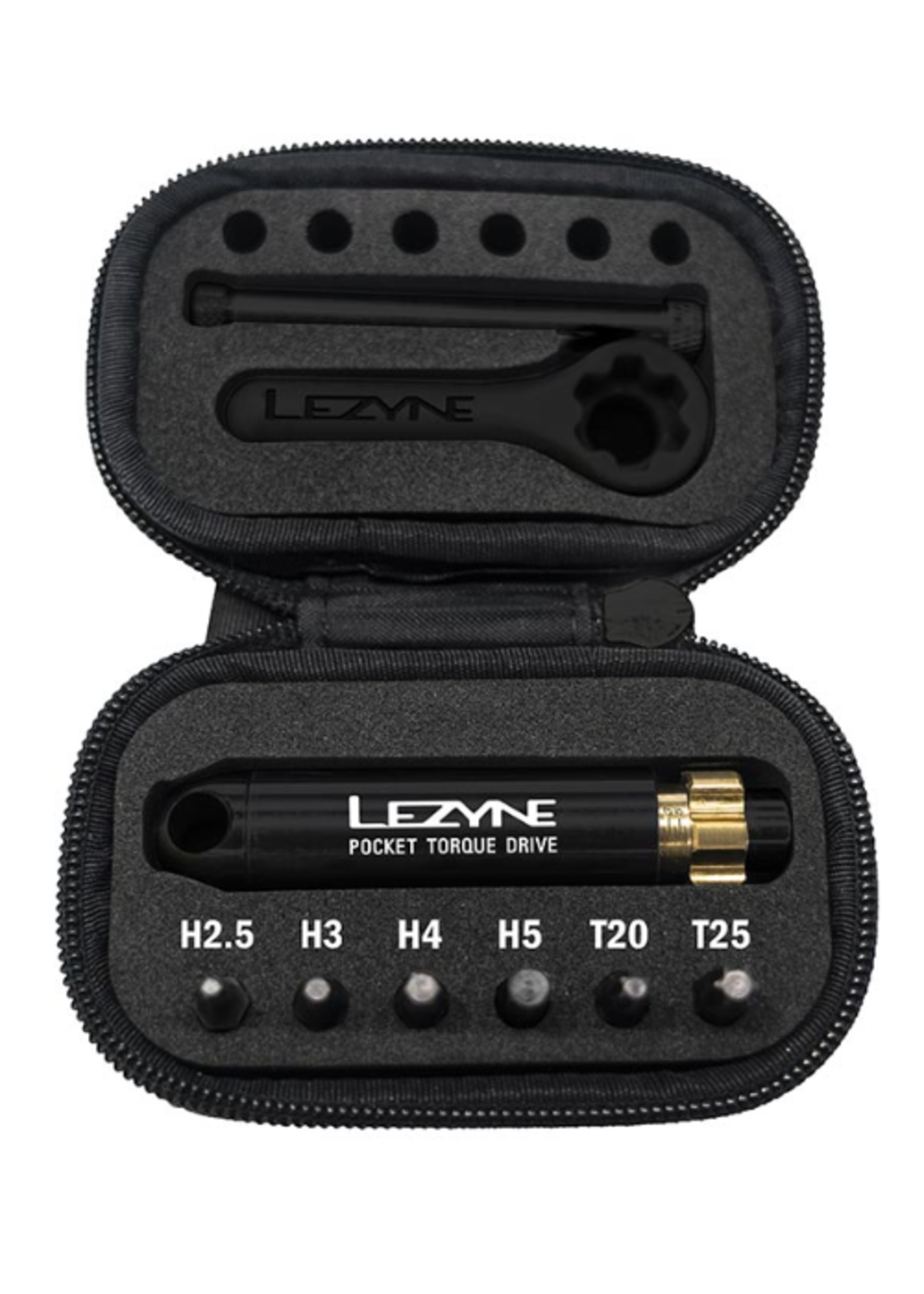 Lezyne Lezyne, Pocket Torque Drive, Clé dynamométrique, : 1/4'' Hex, : Métrique, : 2.5, 3, 4, 5, T20, T25
