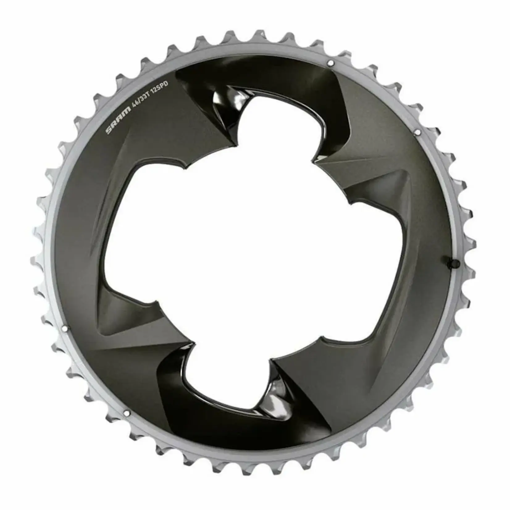SRAM SRAM, Force AXS 2x, Plateau, Dents: 48, Vitesses: 12, BCD: 107, Boulons: 4, Extérieur, Aluminium, Gris
