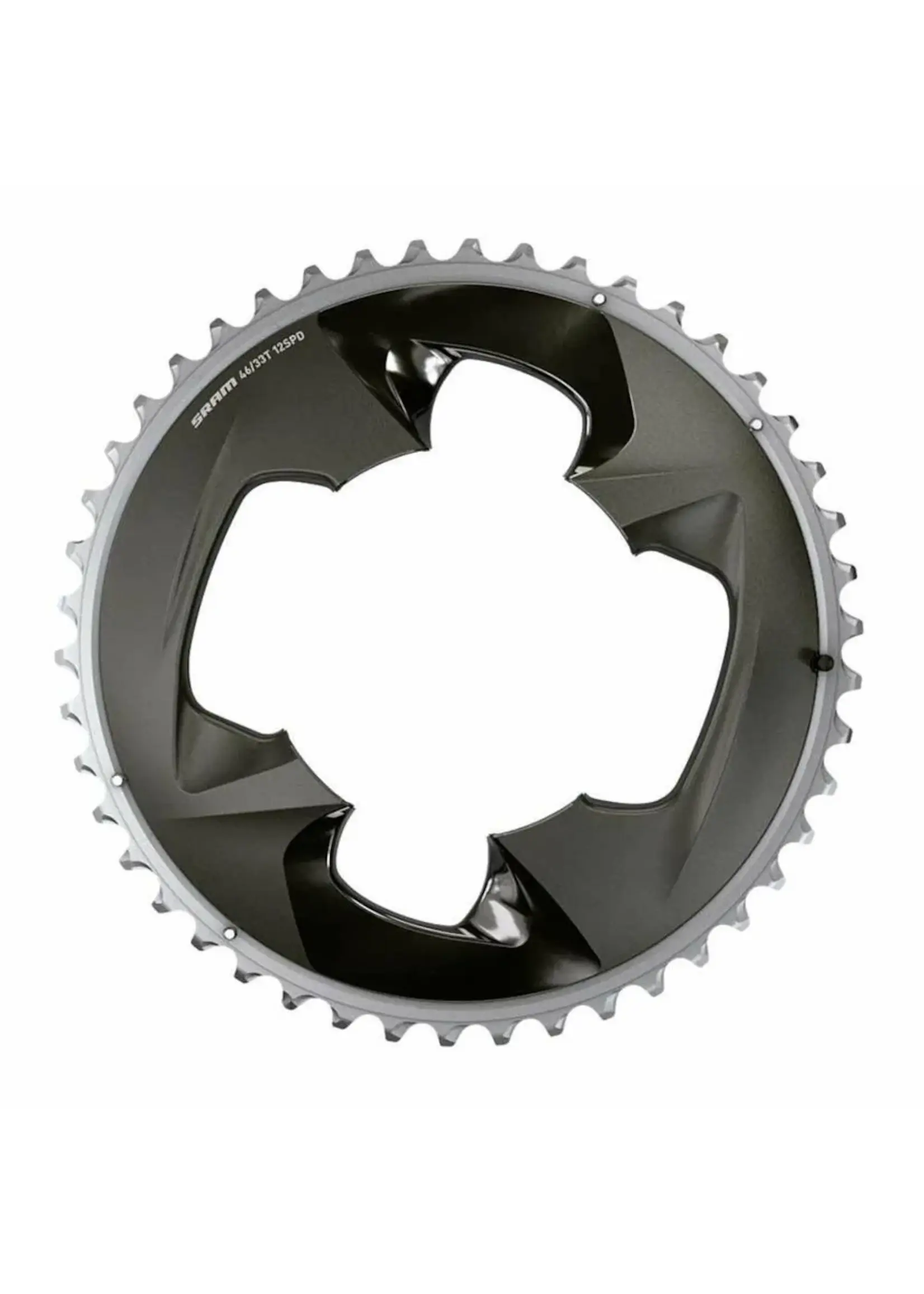 SRAM SRAM, Force AXS 2x, Plateau, Dents: 48, Vitesses: 12, BCD: 107, Boulons: 4, Extérieur, Aluminium, Gris