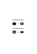 Newertech NewerTech FireWire 800/400 9-Pin to 4-Pin Cable - 1m