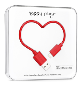 Happy Plugs Happy Plugs Lightning to USB Red EOL