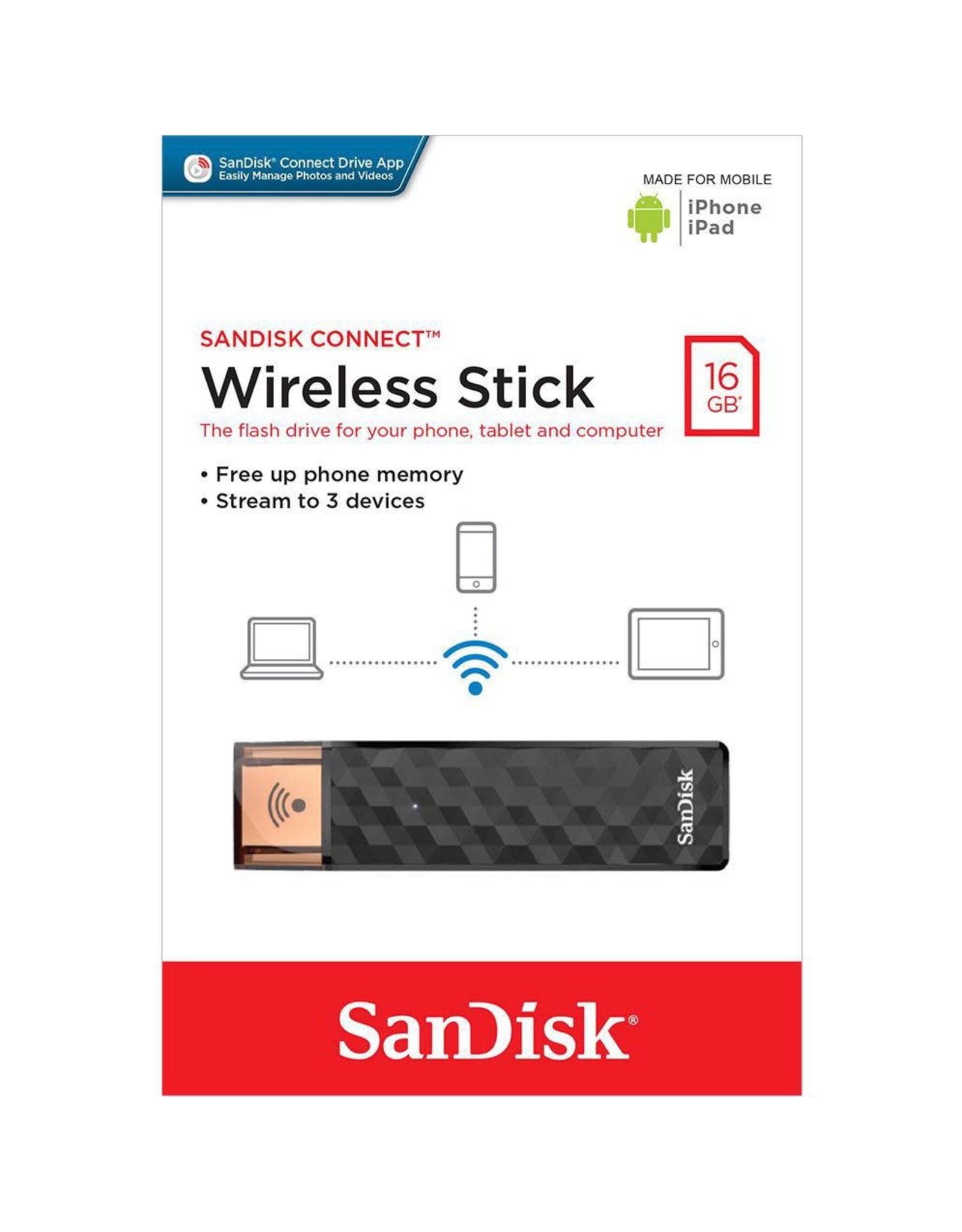 Sandisk SanDisk 16GB Connect Wireless Stick