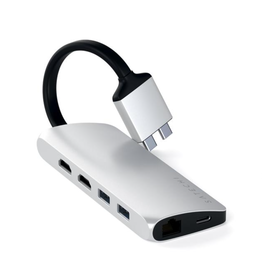 Satechi Satechi USB-C Dual Multimedia Adapter (Silver)