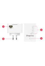 Draytek Draytek VigorAP 802 802.11ac Wave 2 Range Extender/Access Point with Mesh Wi-Fi and wall plug housing