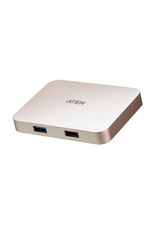 Aten ATEN USB-C 4K Ultra Mini Dock with Power Pass-through (60 watts), Connectors: 1xUSB-C DC-in, 1xUSB-C, 1xUSB 2.0 Type A, 1xUSB 3.2 Gen 1 Type A, 1xHDMI