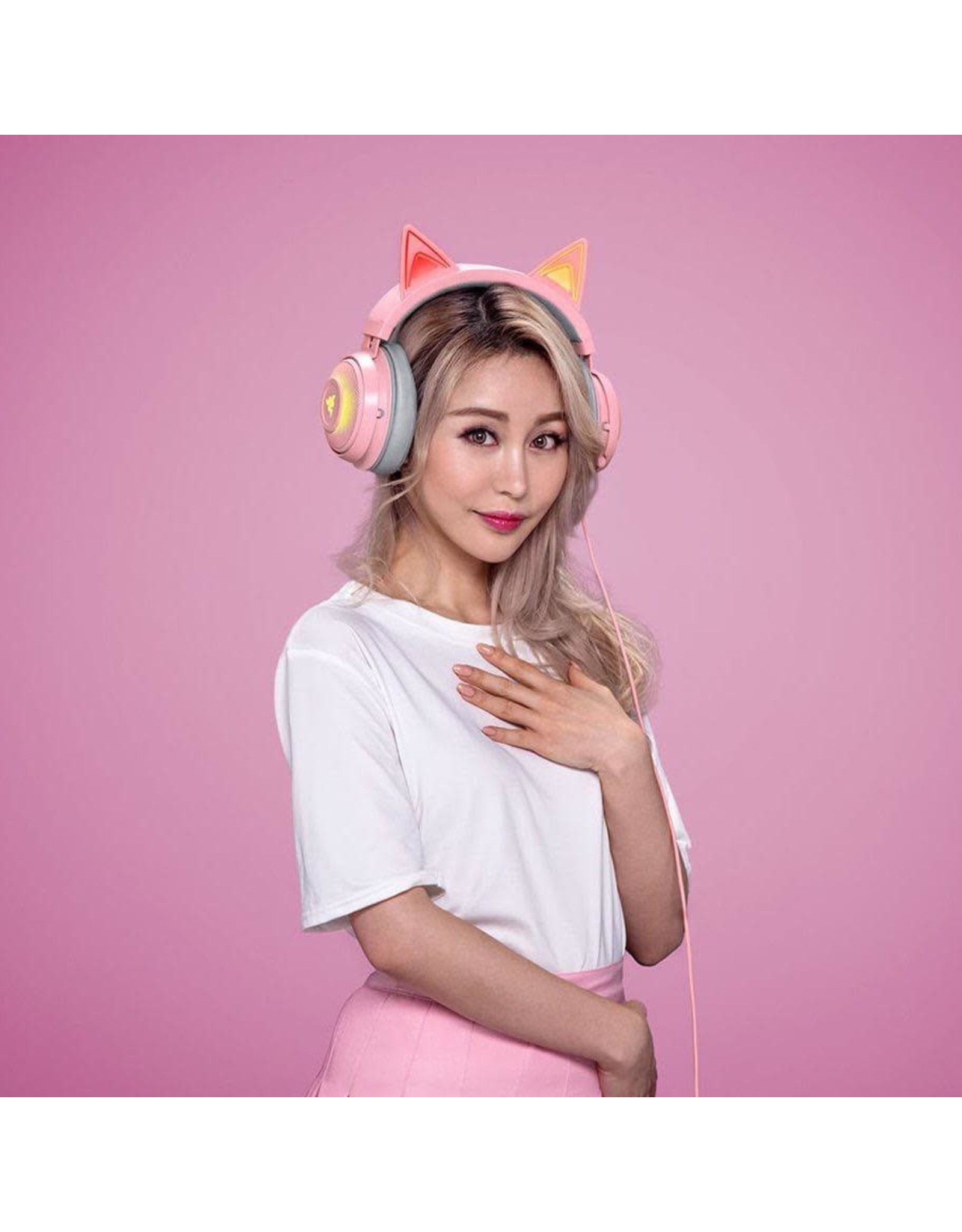 Razer Razer Kraken Kitty Ear USB Headset with Chroma - Quartz