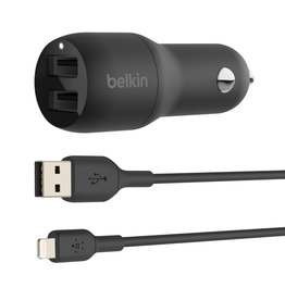 Belkin Belkin Boost↑CHARGE™ Dual USB-A Car Charger 24W + USB-A to Lightning Cable