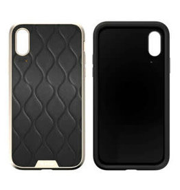 EFM EFM Verona Clear D3O Case Armour suits iPhone Xs Max  - Gold/Leather Emboss EOL