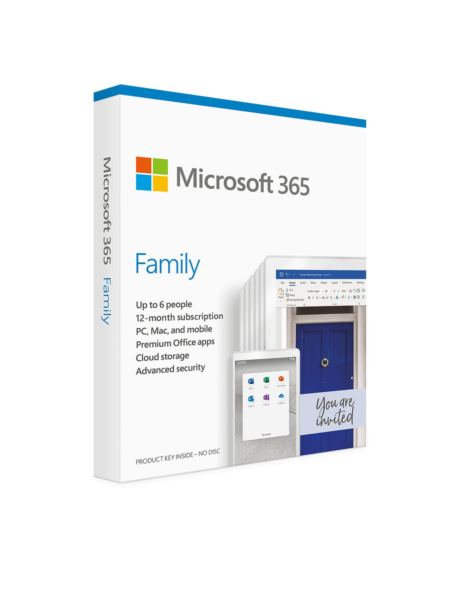 Microsoft Microsoft 365 Family - Word, Excel, Powerpoint, Notes, Outlook - 6 people - up to 6TB One Drive cloud storage