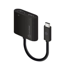 ALOGIC ALOGIC 15cm USB-C to HDMI (4K/2K Support) Adapter with charging 60W (20V/3A) - Black