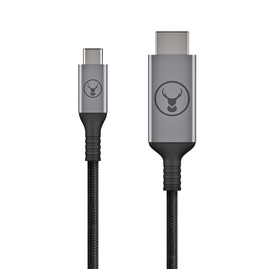 Bon.elk Bon.elk USB-C to HDMI Long Life Cable (Black/Space Grey) - 2.5 m - resolutions up to 4K (3840 x 2160) at 60Hz